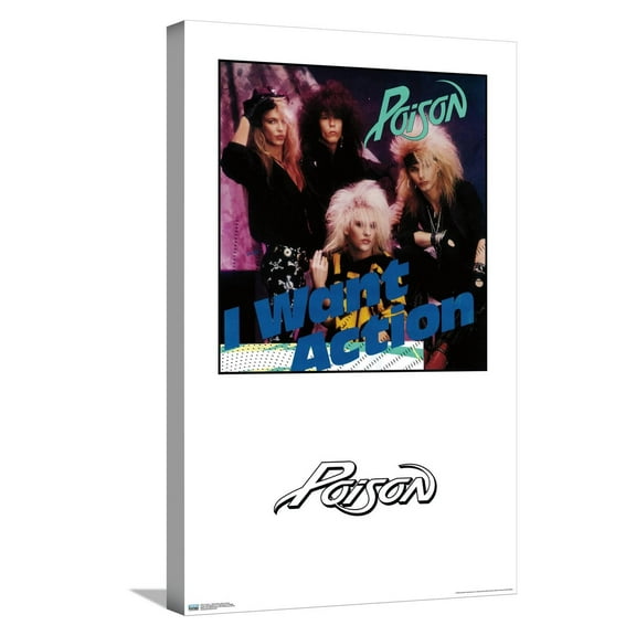 Poison - I Want Action Album Series Canvas Wall Poster, 14.725" x 22.375"
