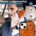 thumbnail image 6 of SaniMore Case for iPhone 15 Plus 6.7" 2023, [Wrist Strap & Card Slot & Support Stand] PU Leather Skin [Wear-resistant Anti-drop Shockproof] Slim Lightweiht Shell For iPhone 15 Plus, Khaki, 6 of 7