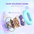 thumbnail image 4 of Auriculares para niños Botesty Sound con cable, límite de volumen, color morado, 4 of 7