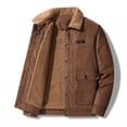 thumbnail image 2 of 1pc TNZI men's autumn and winter workwear lapel suede jacket, fleece thickened warm casual jacket, loose and versatile jacket, zipper pocket workwear jacket, large size simple and fashionable, 2 of 5