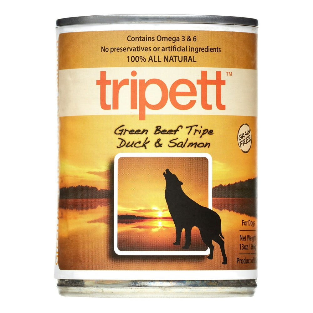 Petkind Tripett GrainFree Green Beef Tripe, Duck & Salmon Wet Dog Food