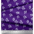 thumbnail image 2 of Soimoi Purple Cotton Duck Fabric Coral Ocean Decor Fabric Printed Yard 42 Inch Wide, 2 of 3