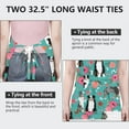 thumbnail image 6 of Australian Shepherd Dog and Flower Apron-Garden Aprons for Women with Pockets-Cotton Linen Waterproof Kitchen Cooking Gardening Aprons Adjustable for Kitchen,Cooking,BBQ and Salon 33x27 Inch, 6 of 7