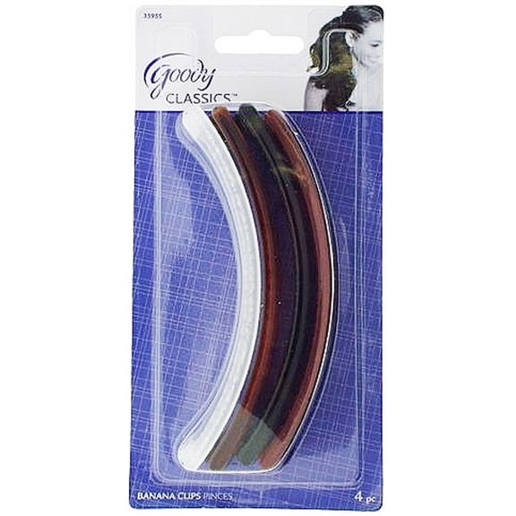 Goody 35955 Women's Classics 5-Inches Clincher Comb, Assorted Colors, 4 Count