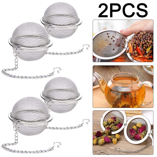 Infusor de té de acero inoxidable Btafrte malla fina 4 piezas