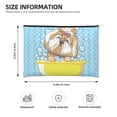thumbnail image 3 of Cauagu Dog Takes a Bath in the Bathtub for Tyvek Makeup Bag,Reusable Travel Cosmetic Bag Women Organizer Toiletry Bag Birthday,Gifts for Women Girlfriend Mom Teacher 6.5’’*8.9’’, 3 of 7