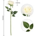 thumbnail image 6 of Morttic 12Pcs White Roses Artificial Flowers, Realistic Single Stem Flowers Silk Rose Bouquet for Wedding Party Office Home Decor (White), 6 of 7