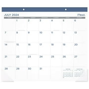 Mead Core Academic Monthly Desk Pad, 21 3/4" x 17", White, July 2024 - June 2025 (WAM4073825)