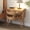 Natural + MDF, variant on Rattan Panel Nightstand Tall Leg Flip Drawer End Table Nordic Minimalist Side Table With Hidden Compartments（Walnut）