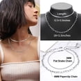 thumbnail image 6 of Silvora Silver Layered Chain Necklaces for Women Minimalist Herringbone Paperclip Choker Necklace Stainless Steel Flat Snake Chain Jewelry Gifts for Daughter Girlfriend Birthday Christmas, 6 of 7