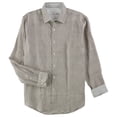 thumbnail image 1 of Tasso Elba Mens Scroll Tile Button Up Shirt, White, Small, 1 of 2