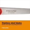 thumbnail image 4 of Fiskars Left-Handed Scissors, Precision Cutting for Craft Fabric Paper, Ergonomic Comfort Grip, Stainless Steel, 8", Red, 4 of 8