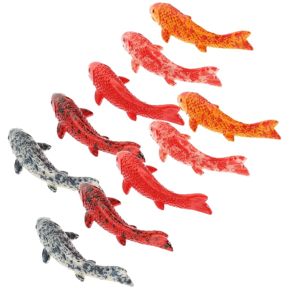 WRITWAA Aquarium Fish Decoration Resin Assorted Color 5Pcs 2.2x0.7x0.6in