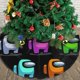 thumbnail image 3 of Falda para árbol de Navidad con el tema Impostor entre nosotros, suave y divertida, decoración navideña de granja, 36", 3 of 4