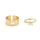 thumbnail image 2 of 2pcs Butterfly Rings Opening Alloy Couple Ring Valentine's Jewelry Gift For Women Men, 2 of 2
