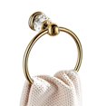 thumbnail image 1 of Toallero de cristal, toallero dorado para baño, toallero redondo para decoración de pared, 1 of 5