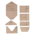 thumbnail image 1 of Plantilla acrílica para paquete de tarjetas de 7 piezas, distancia de corte precisa, diseño transparente y claro, plantilla acrílica DIY para regalos, 1 of 14
