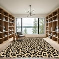 thumbnail image 2 of ODIKA 6'x9' Machine Washable Non-Slip Area Rug, Elegant Leopard Inspired with Khaki and Black Accents High Traffic Rug, Beige, 900682, 2 of 7