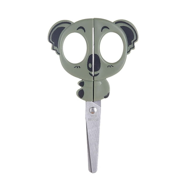 Less Than 5 Cutter Scissors for Kids Blunt Scissors Small School Student Craft Scissors Sharp Stainless Cute Animal Shapes
