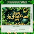 thumbnail image 2 of Green Theme St. Patrick's Day Banner Rainbow Pattern Rainbow Backdrop Clover Design Gold Coin Accent Leprechaun Display for St. Patrick's Day Party Celebration Festival Decoration, 2 of 9
