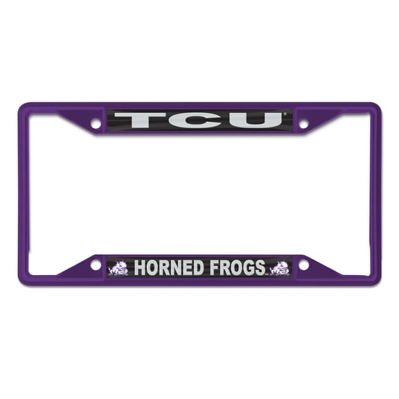 NCAA Texas Christian Team Colored Small Over Small License Plate Frame