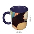 thumbnail image 3 of Mad Fat Cat Coffee Mug Fun Custom Ceramic Mugs 11oz Navy Blue, 3 of 5