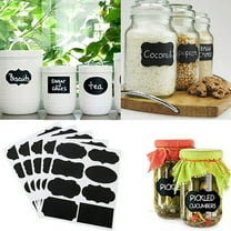 yulier 72Pcs Chalkboard Labels Stickers, Reusable Blackboard Stickers for Jars Containers Storage Bins, Black Chalk Labels Kitchen Pantry Organizer Labels
