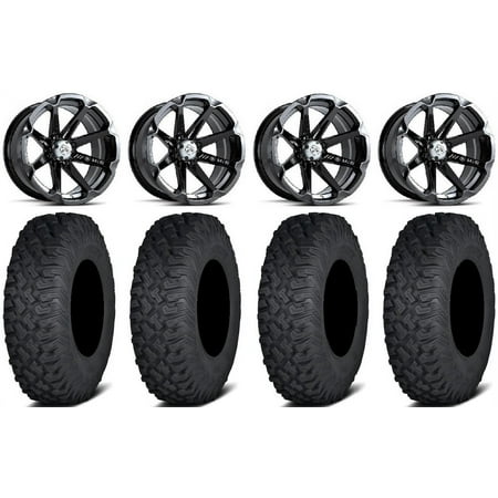 MSA Black Diesel 15 UTV Wheels 32 Coyote Tires Kawasaki Teryx Mule MSA Black Diesel 15 UTV Wheels 32 Coyote Tires Kawasaki Teryx Mule