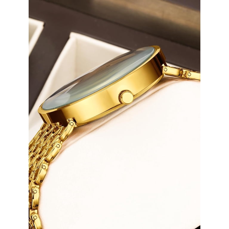 Premium Crystal-Accented Dress Watch with Mesh Bracelet, Quartz Movement, 30M Amazon.com: Anne Klein Women main image 3