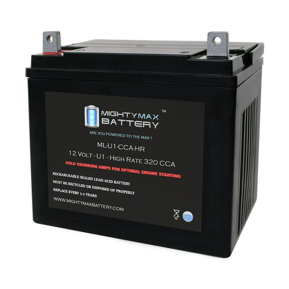 ML-U1-CCAHR 12V 320CCA Battery pour Tondeuse à Gazon Garçon LT12H