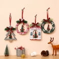 thumbnail image 1 of Christmas Plaid Hanging Wreath Decorations for Xmas Tree Fireplace Window Indoor Outdoor Decor, 1 of 7