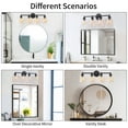 thumbnail image 7 of KAWOTI Bathroom Vanity Light over Mirror, Modern Wall Light with Clear Glass Shades(Black), 7 of 7