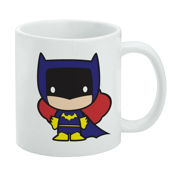Batman Batgirl Cute Chibi Character White Mug