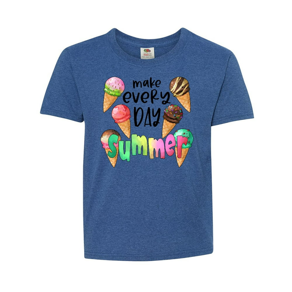 Make Every Day Summer- Ice Cream Cones Youth T-Shirt - Walmart.com ...