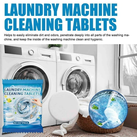 20PC Washing Machine Cleaner Tablets, Powerful Useful Cleaner Tablets Deep Cleaning, Penetrate Deeply Into All Parts of Washing Machines, Keep Inside of Washing Hygienic