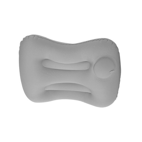 Soidarity Almohada Inflable Cuello Espalda Cintura Resto PVC Flocado Viaje Cojín de aire portátil carpas gris Soidarity OD000620-02