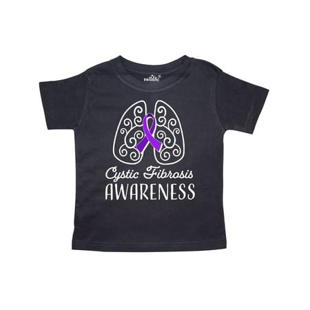 

Inktastic Cystic Fibrosis Awareness with Ribbon and Lungs Gift Toddler Boy or Toddler Girl T-Shirt