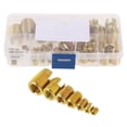 thumbnail image 1 of 50Pcs Brass Tone Self Tapping Thread Slotted Inserts Repair Tool Kit for Metal and Plastics Processing, 1 of 7