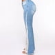 thumbnail image 4 of Pantalones de pana Gibobby para mujer acampanados de cintura alta rasgados elásticos Aqua L, 4 of 5