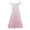 Light Pink, variant on Girls Gradient Summer Dresses Cute Double Layer Ruffle Sleeve Smocked Flowy Dress 4 16 Years Kids Girls