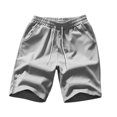 thumbnail image 2 of Bramtres Clearance Sale Mens Shorts,Mens Shorts Casual,Summer Fashion Trend Casual Comfortable Solid Mesh Men'S Shorts,Workout Shorts,Mens Pants Grey XL, 2 of 9