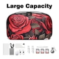 thumbnail image 3 of Rose Digital Bag Oxford Cloth Waterproof Travel Organizer Charger Pouch Cell Phone Charger Station Computer Cord Organizer 5.9x9.44x3.14 in, 3 of 6