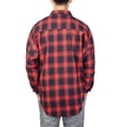thumbnail image 4 of FANNYC Flannel Plaid Shirt for Men Regular Fit Long Sleeve Casual Button Down Shirts ,Red/Black, 4 of 7