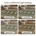 thumbnail image 7 of ODIKA 9'x12' Green Beige Deep Geometric Washable Area Rug Bold Totem-Inspired Pattern Design Non-Slip, Chair-Friendly for Dining Room, Basement, Large Office, 7 of 7