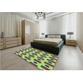 thumbnail image 5 of Ahgly Company Machine Washable Indoor Rectangle Transitional Yellow Lawn Green Area Rugs, 4' x 6', 5 of 7