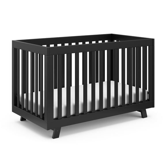 Storkcraft Beckett 3-in-1 Convertible Baby Crib, Black