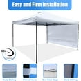 thumbnail image 5 of 10x10 Canopy Sidewalls with Silver Coating UPF50+ Waterproof Sunwall for Outdoor   Canopies, 5 of 6