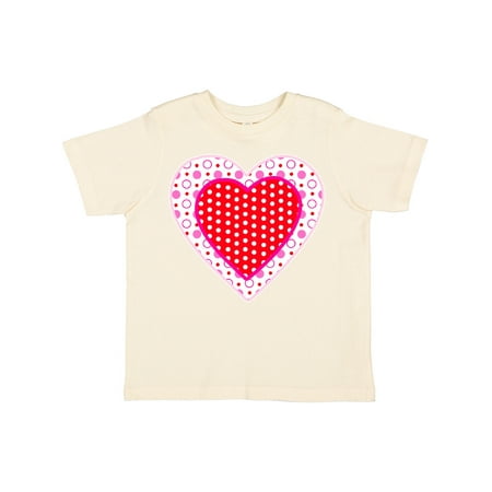 

Inktastic Valentine Red Heart with Dots Gift Toddler Boy or Toddler Girl T-Shirt