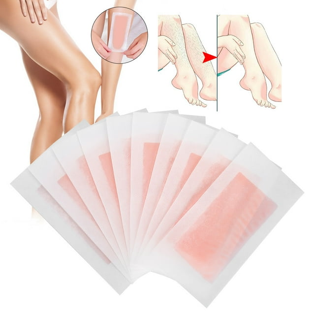 Tiras de cera depilatoria, 10 piezas de papel de cera depilatoria para piernas, papel de cera depilatoria multifuncional
