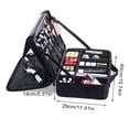 thumbnail image 5 of Jubilant Makeup Organizer Tool Bag with Thermal Insulation Layer Large Capacity Waterproof Adjustable Oxford Makeup Storage Organizer Box, 5 of 7